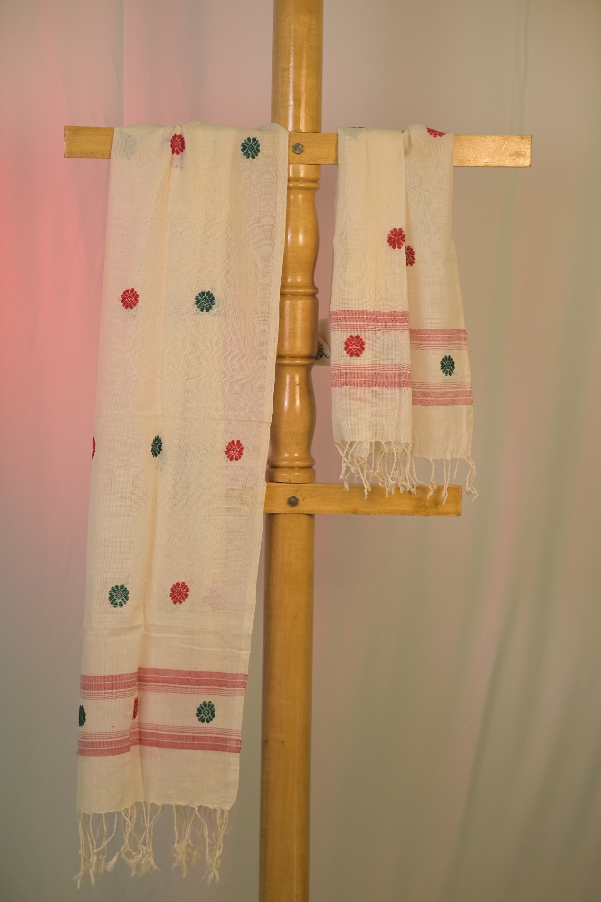 White Handwoven Cotton Stole
